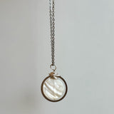 Silver Mother Of Pearl Necklace