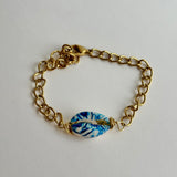 Blue Cowrie Shell Bracelet