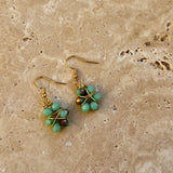 Sea Green Blossom Earrings