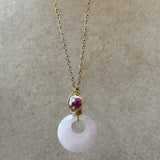 Floral Rose Quartz Necklace