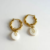 Mother of Pearl Rope Hoops